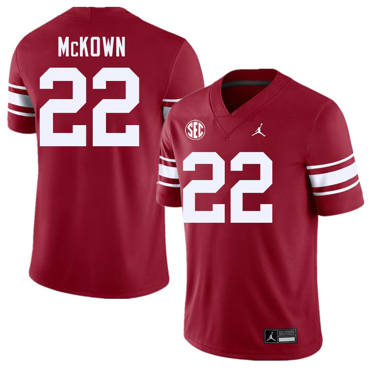 Men #22 Chapman McKown Oklahoma Sooners 2024 SEC Conference College Football Jerseys-Throwback